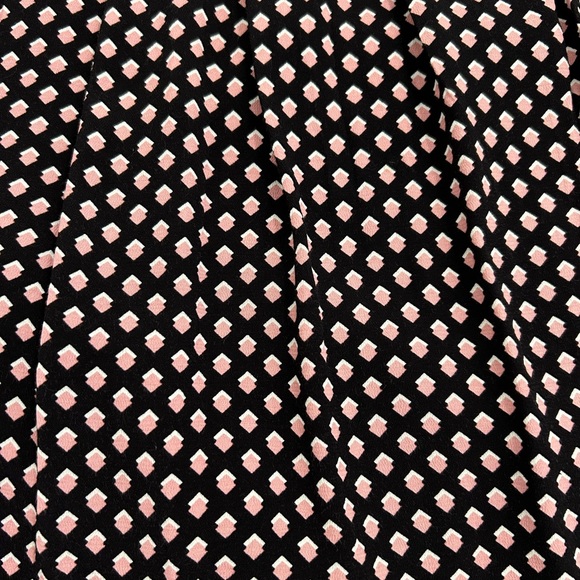 Talbots A-Line Wide Pleated Black White & Pink Geometric Print Skirt Size 4 - Picture 4 of 10